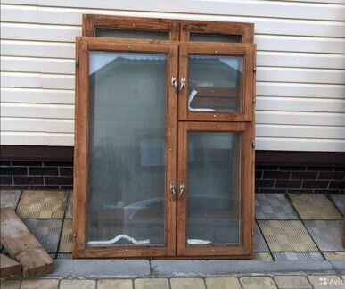 Окно деревянное, стекло пакет 100х120