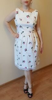 Платья хлопковое с цветочным принтом, oggi