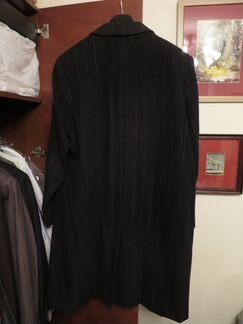 Мужское короткое пальто в полоску р. 58