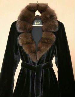 Шуба норковая с соболем баргузин