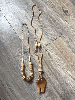 Украшения из натурального дерева и камня