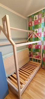 Кроватка детская кровать домик с матрасом 160*80