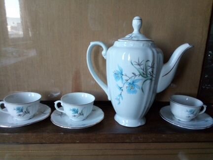 Винтажный форфоровый кофейный сервиз чсср