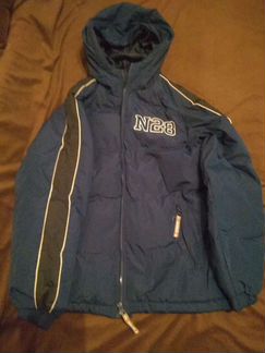 Куртка зимняя, рост 140, темно-синяя