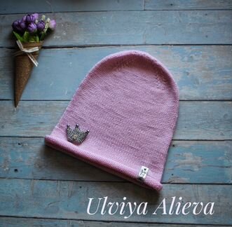 Шапка с брошью ручной работы «Принцесса»
