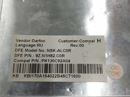 Клавиатура для ноутбука acer NSK-ALC0R