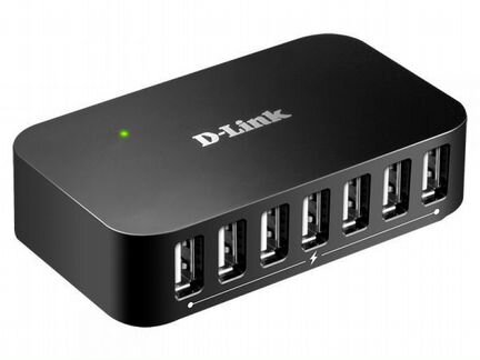 D-Link DUB-H7 USB 2.0 Type-B 480 Мбит/с Черный DUB