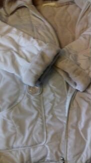 Куртка на флисе осенняя разм 56 белая