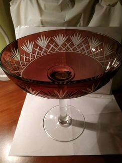 Ваза для фруктов - фруктовница хрусталь