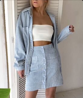 Рубашка вельветовая t skirt