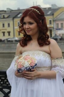 Свадебный букет с брошами