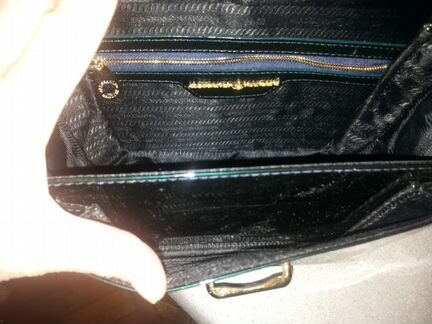 Сумка Manzoni, нат.кожа зеленый лак