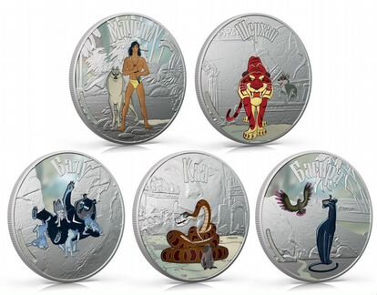 Мультфильмы 2011 Маугли Шерхан серебро.999 унция