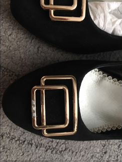 Продам черные замшевые вечерние туфли