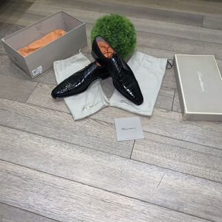 Ботинки Santoni крокодил, Zilli, Brioni