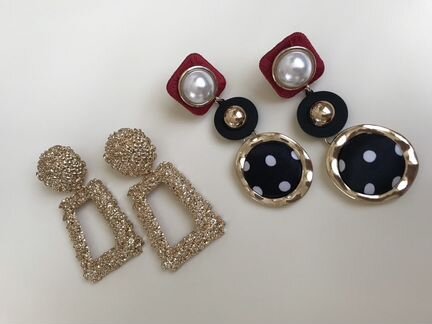 Серьги zara 2 пары