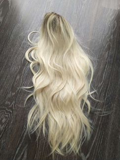 Новый парик блонд с затемнёнными корнями