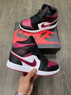 Кеды Nike air Jordan бордовые