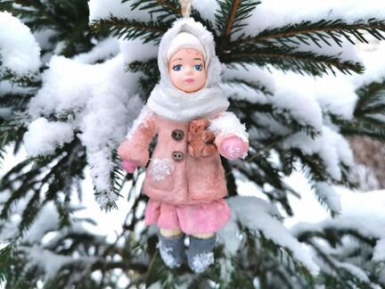 Ёлочная игрушка из ваты