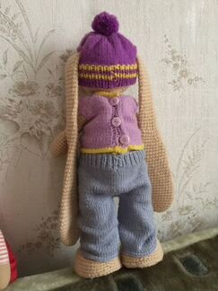 Заяц ручной работы Тильда вязаный