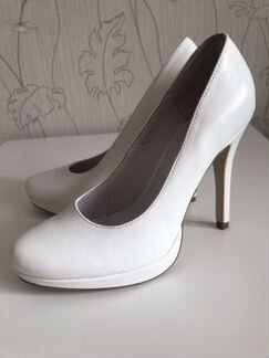 Туфли праздничные свадебные белые