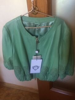 Куртка укороченная. Кожа. Новая