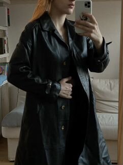 Плащ из натуральной кожи