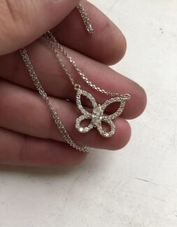 Золотое колье с бриллиантами и сертификатом