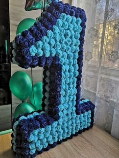 Цифра 1 на годик для мальчика