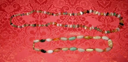 Бусы из разноцветного натурального агата