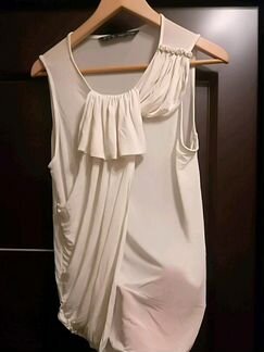 Блузка Zara, кремовая, под пиджак L