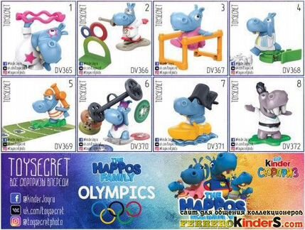 Серия Бегемоты олимпийцы 2019