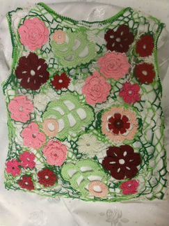 Топ-маечка ажурная ручная работа