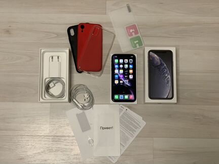 iPhone XR 128gb Black Ростест полный комплект