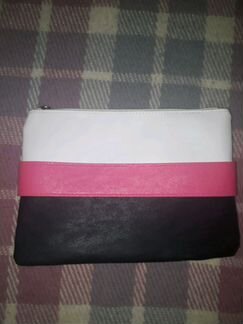 Клатч черно белый
