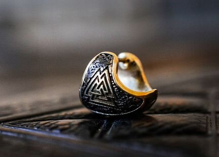 Мужская серьга Казачья серьга Серьга воина Серебро