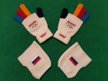 Перчатки bosco, и митенки с флагом РФ, размер M-L