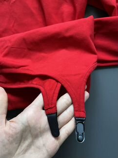 Новая Красная водолазка с подтяжками brand Mishany