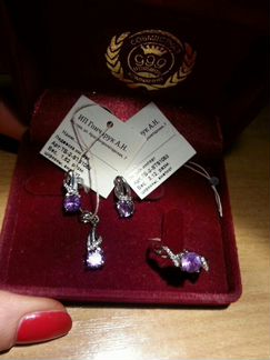 Гарнитур с аметистами