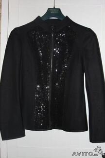 Стильный жакет пиджак с пайетками новый на молнии