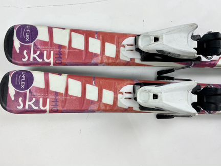Горные лыжи детские 110 для девочки розовые