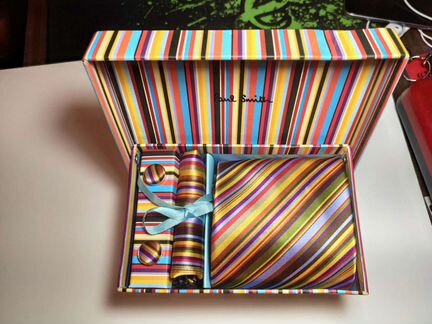 Галстук, платок, запонки Paul Smith комплект