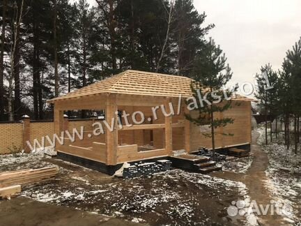 Дом из бруса 11 на 6 м. Строительство домов и бань