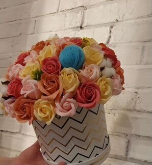 Букеты из мыльных роз