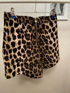 Леопардовые шорты S