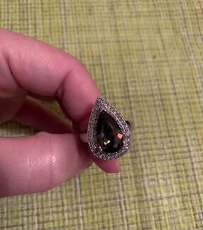 Серебряное кольцо, аметист мистик