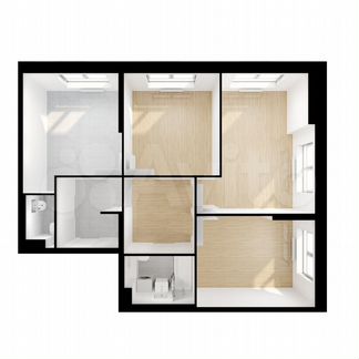 3-к квартира, 74.8 м², 15/17 эт.