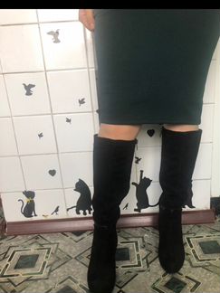 Сапоги замш