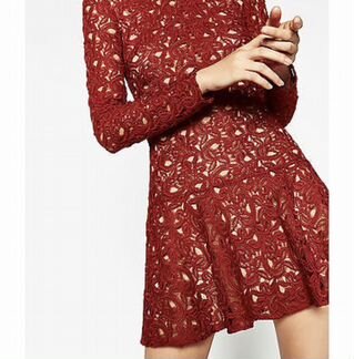 Zara платье красное кружево бархатное и костюм