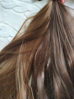 Волосы на заколках, с доп креплениями. 2 оттенка